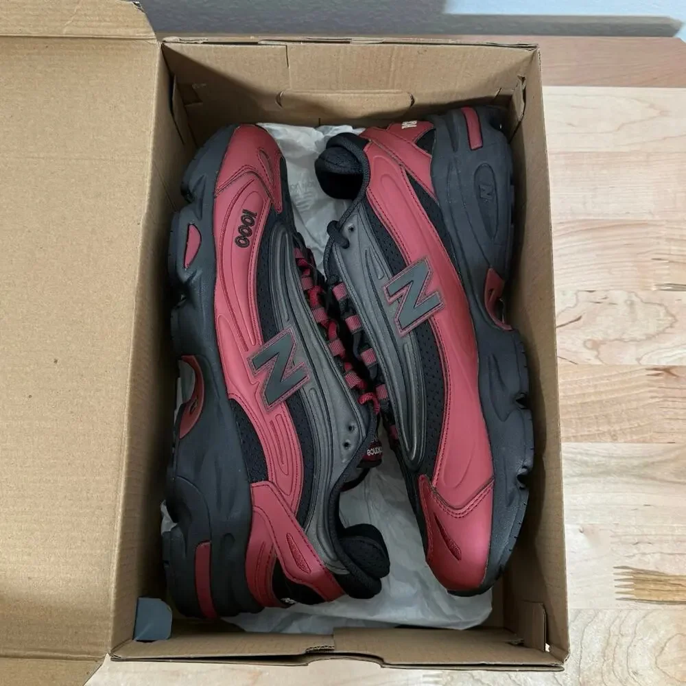 New Balance 1000 Red Black Running Sneakers Mens Size 11